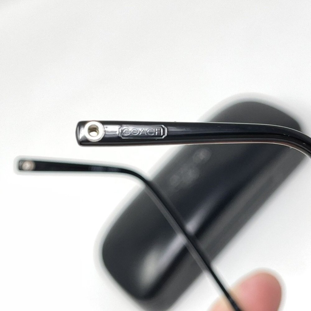 COACH  HANNAH Eyeglasses Frame Half Rimless 50 [] 17-135 Black - Picture 8 of 11